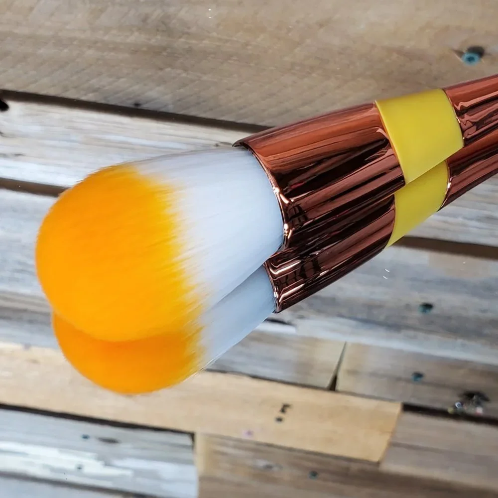 Large Professional Powder Brush -  Copper/Yellow/Orange